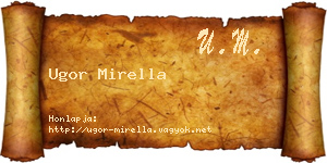 Ugor Mirella névjegykártya